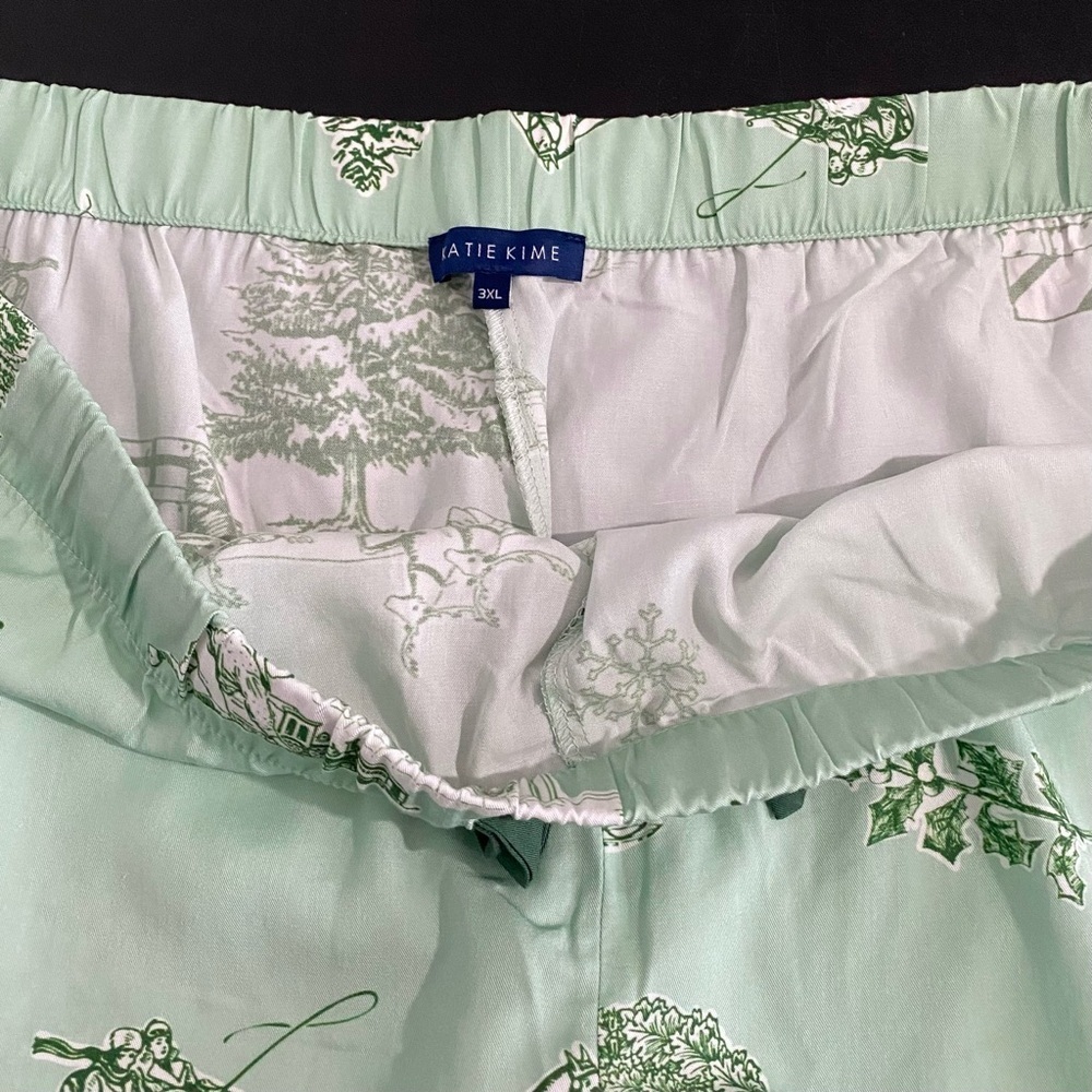 Katie Kime New Holiday Toile Pajama Set Plus Size 3XL Fit Like 2X NWOT - Picture 10 of 15